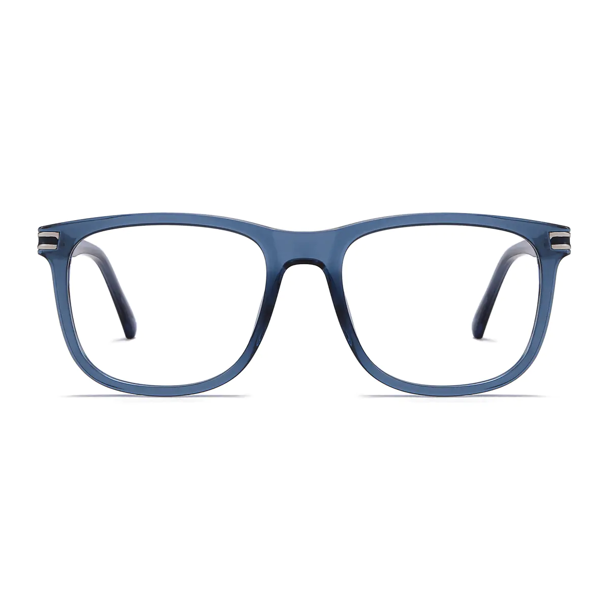 Square Transparent Blue Eyeglasses
