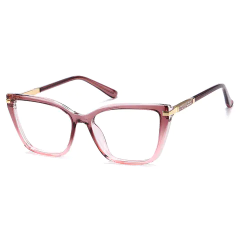Square Gradient Pink Eyeglasses