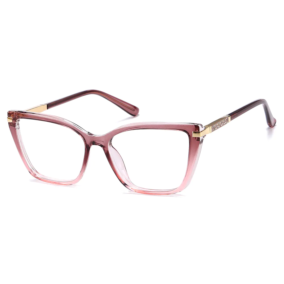 Square Gradient Pink Eyeglasses