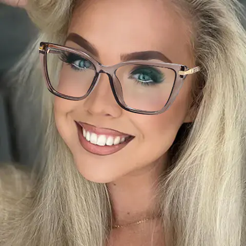 Square Gradient Pink Eyeglasses