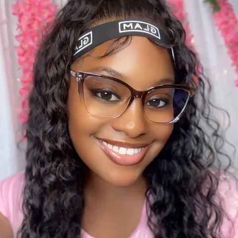 Square Transparent Amber Eyeglasses