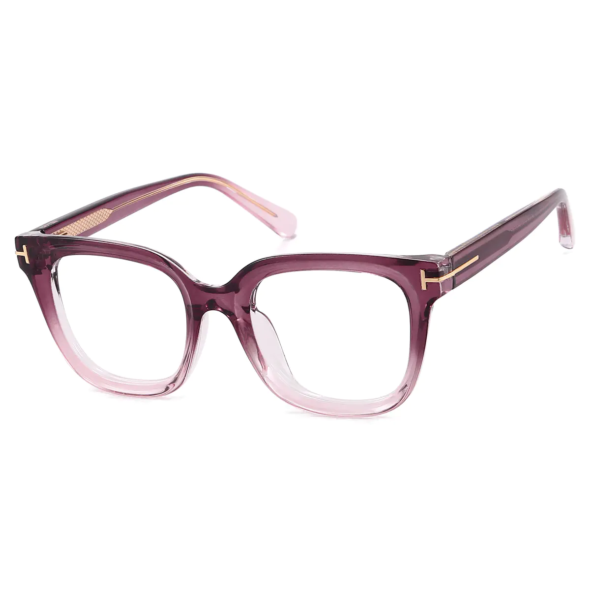 Square Gradient Pink Eyeglasses