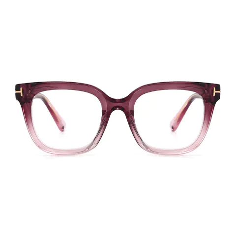 Square Gradient Pink Eyeglasses