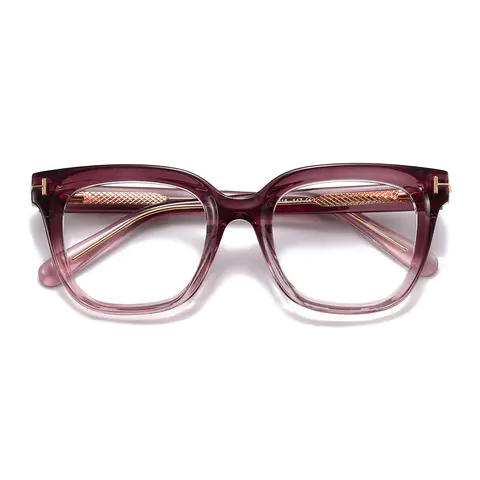 Square Gradient Pink Eyeglasses