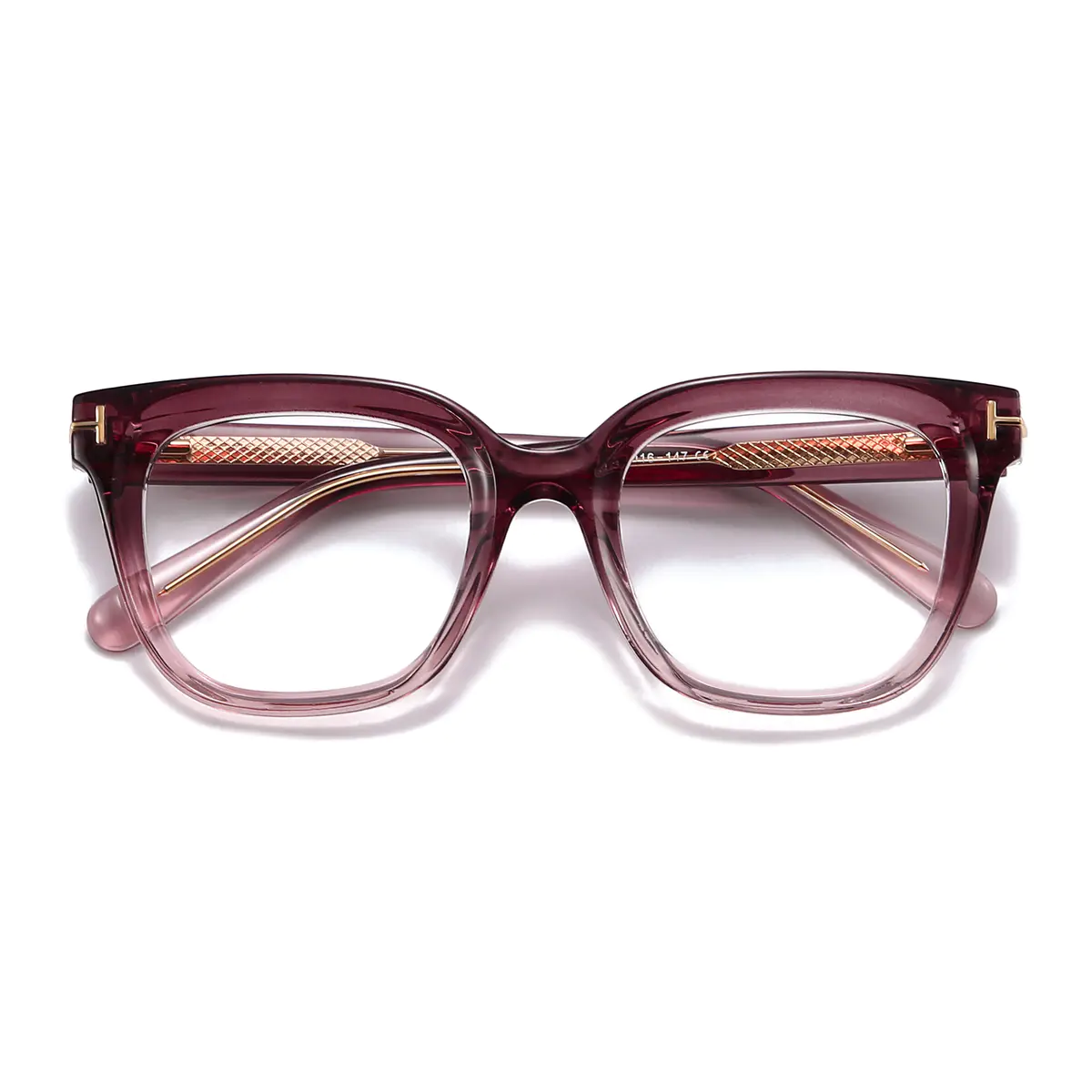 Square Gradient Pink Eyeglasses