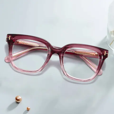 Square Gradient Pink Eyeglasses