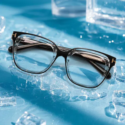 Square Black Eyeglasses