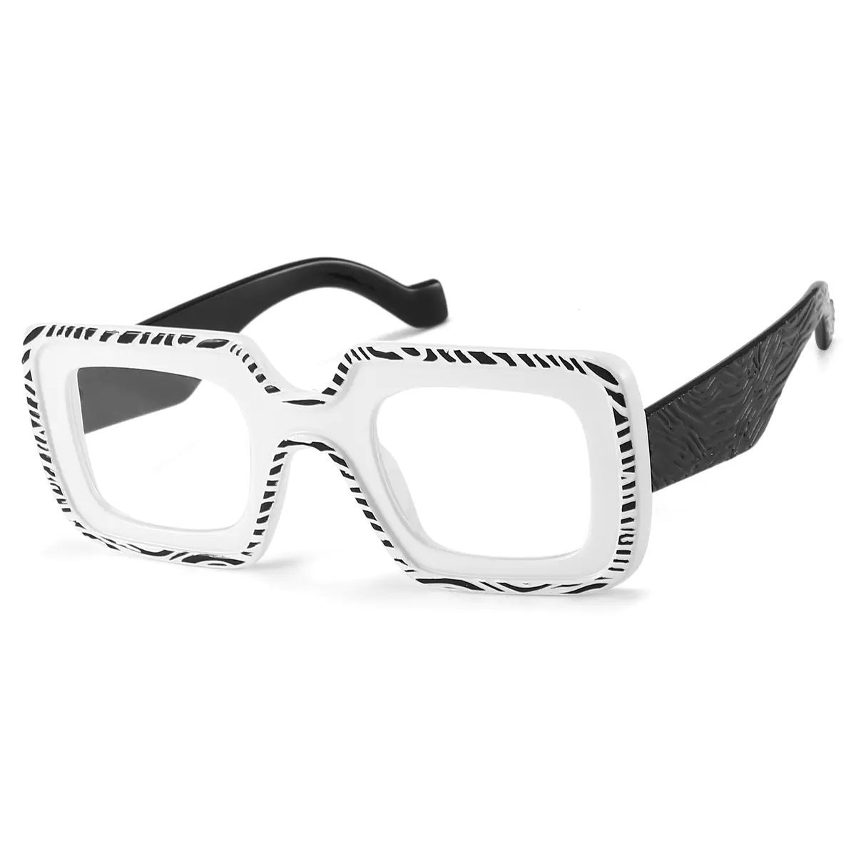 Square White Eyeglasses