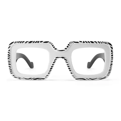 Square White Eyeglasses