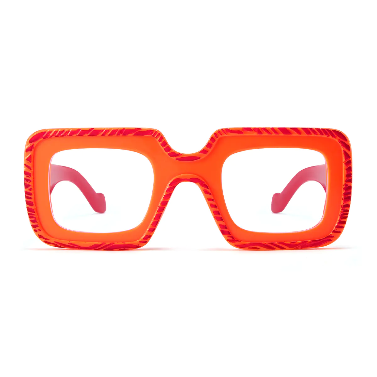 Square Orange Eyeglasses