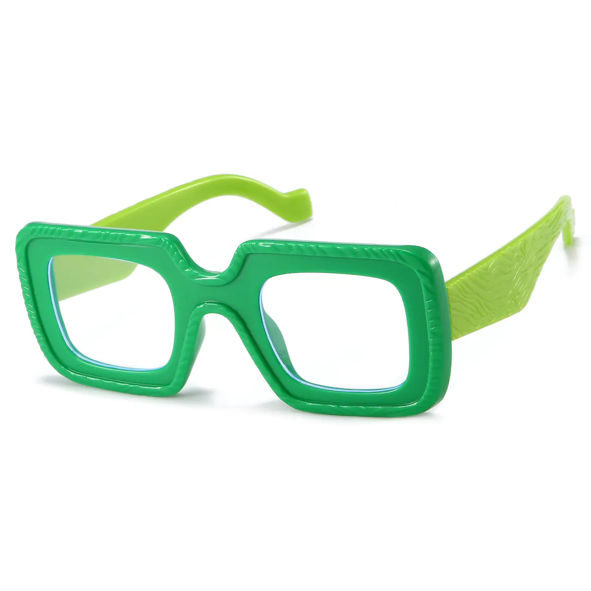 Square Green Eyeglasses
