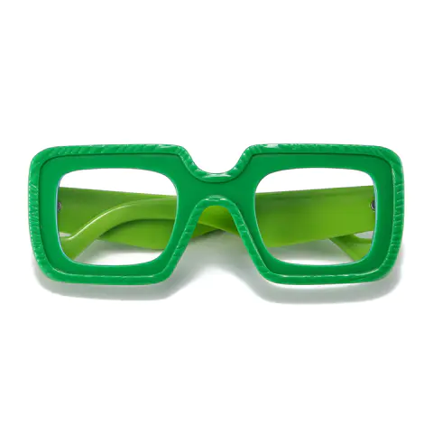 Square Green Eyeglasses