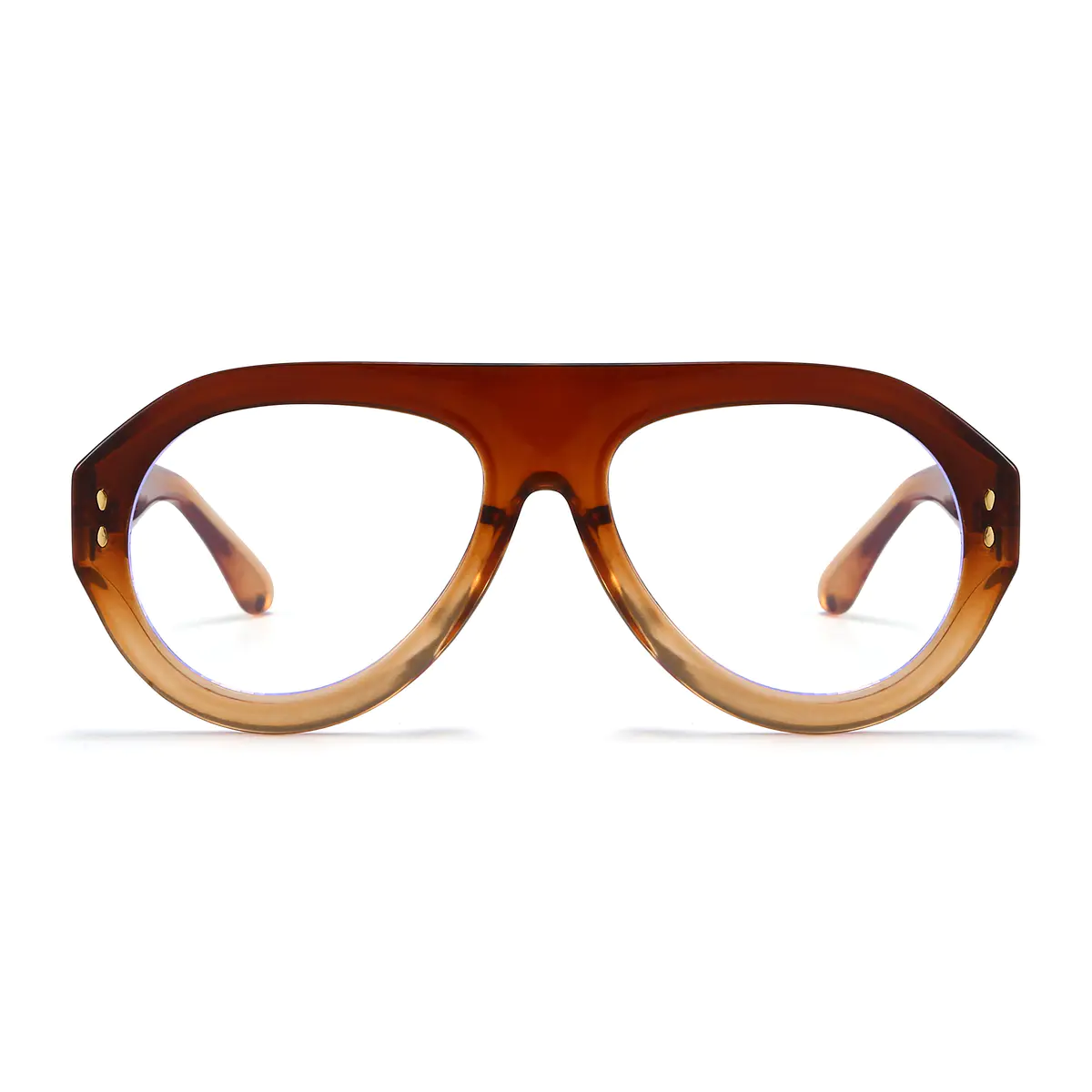 Aviator Light Brown Eyeglasses