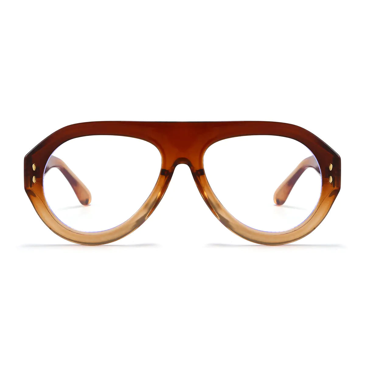 Aviator Light Brown Eyeglasses