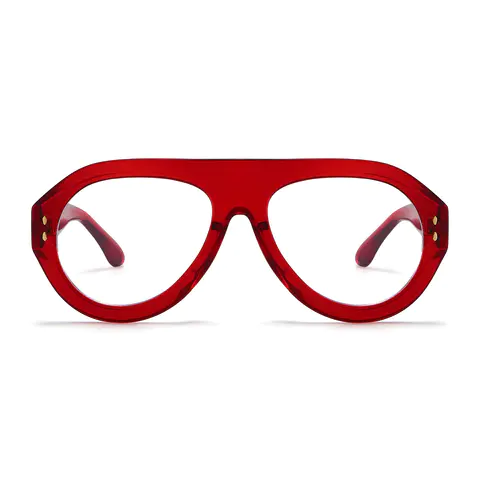 Aviator Red Eyeglasses
