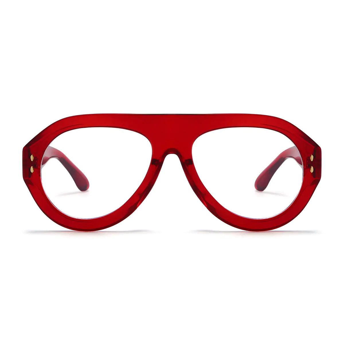 Aviator Red Eyeglasses