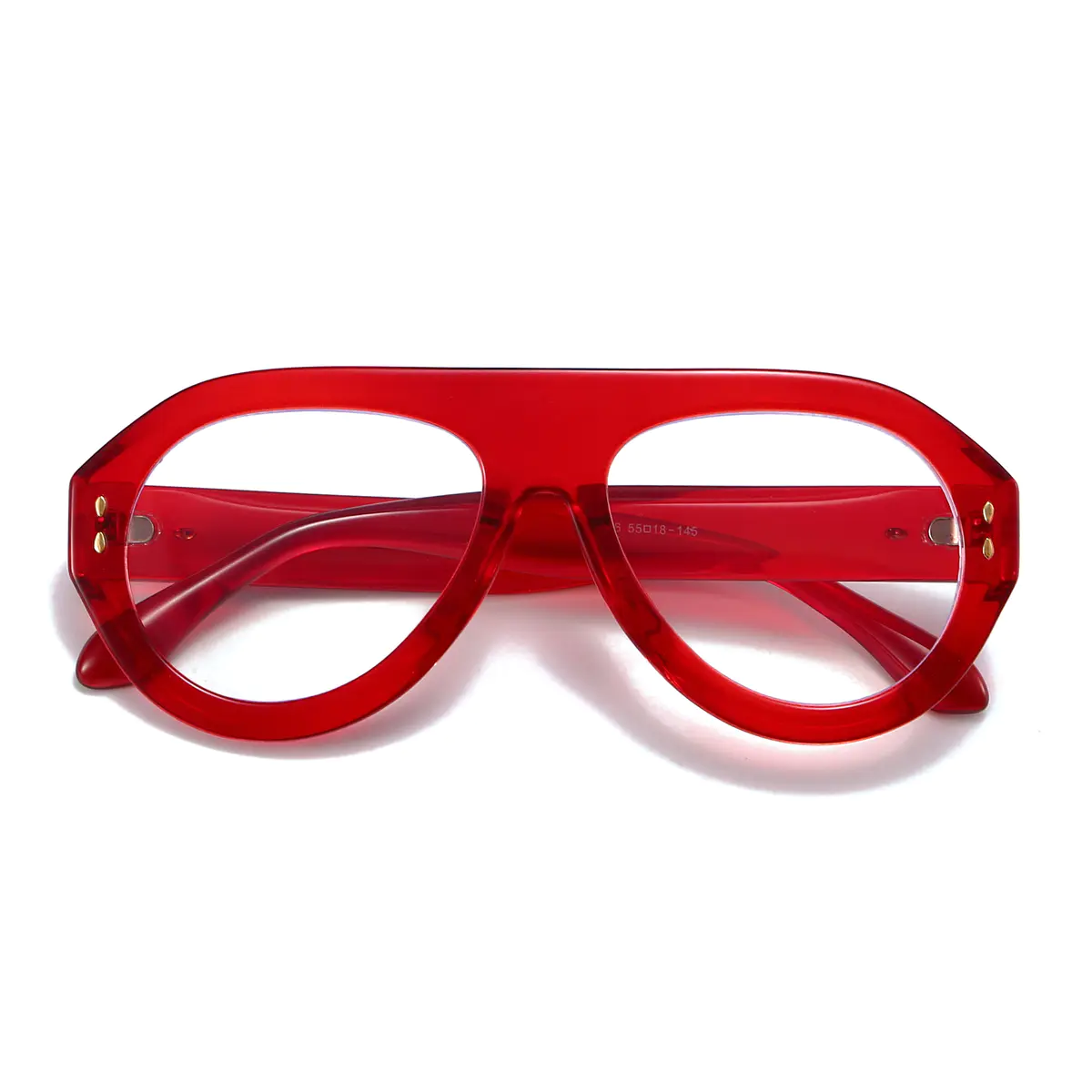 Aviator Red Eyeglasses