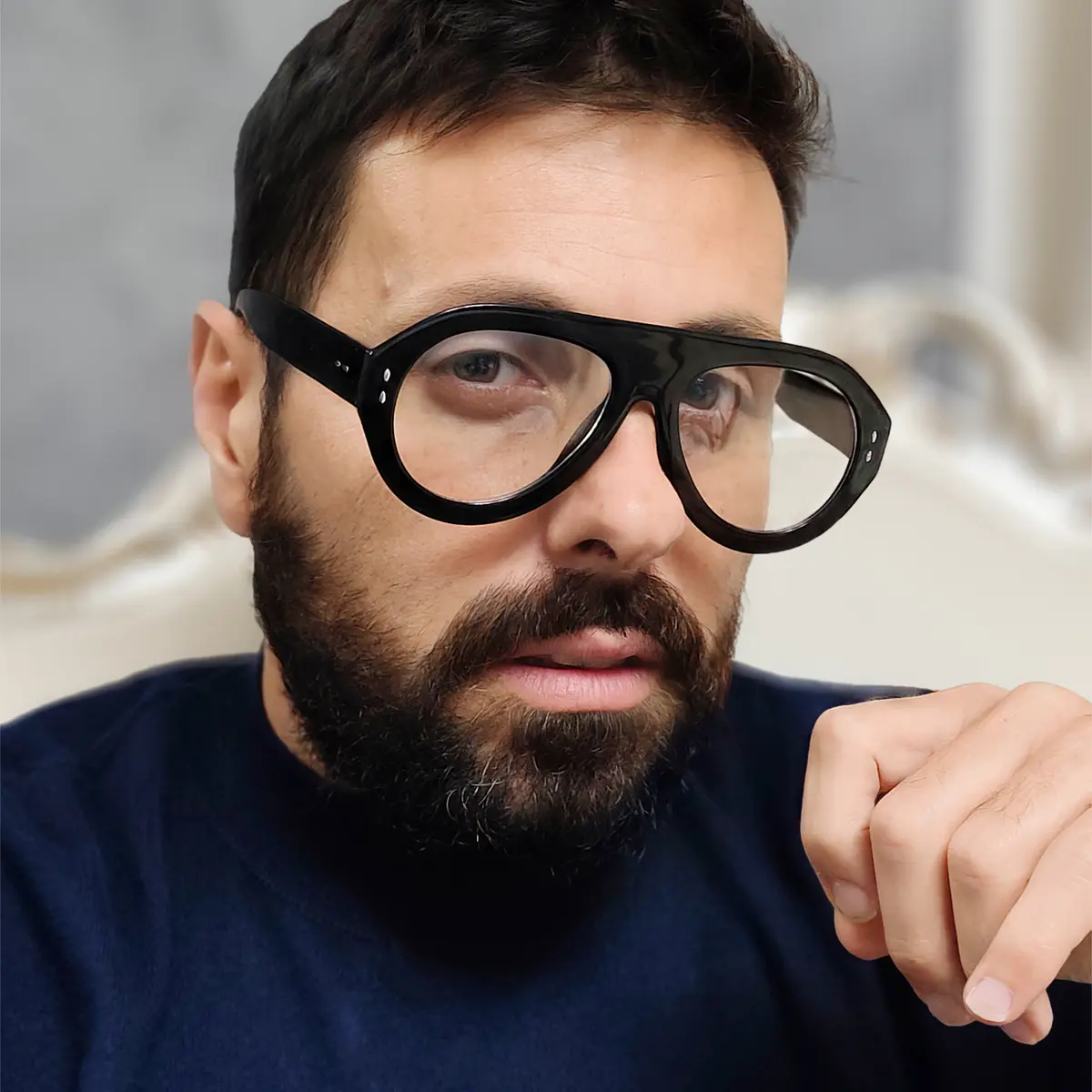 Aviator Black Eyeglasses