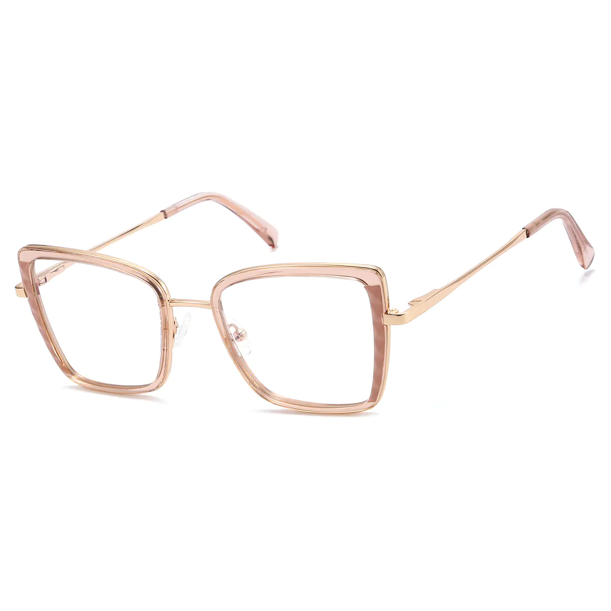 Square Pale Pink Eyeglasses