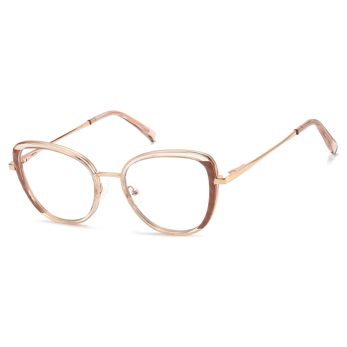 Cat-eye Light Brown Eyeglasses