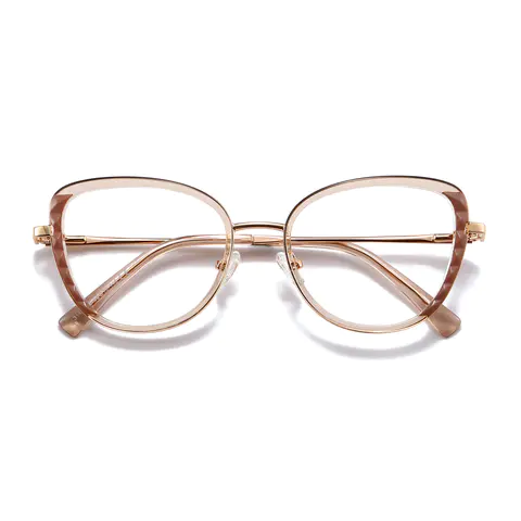 Cat-eye Light Brown Eyeglasses