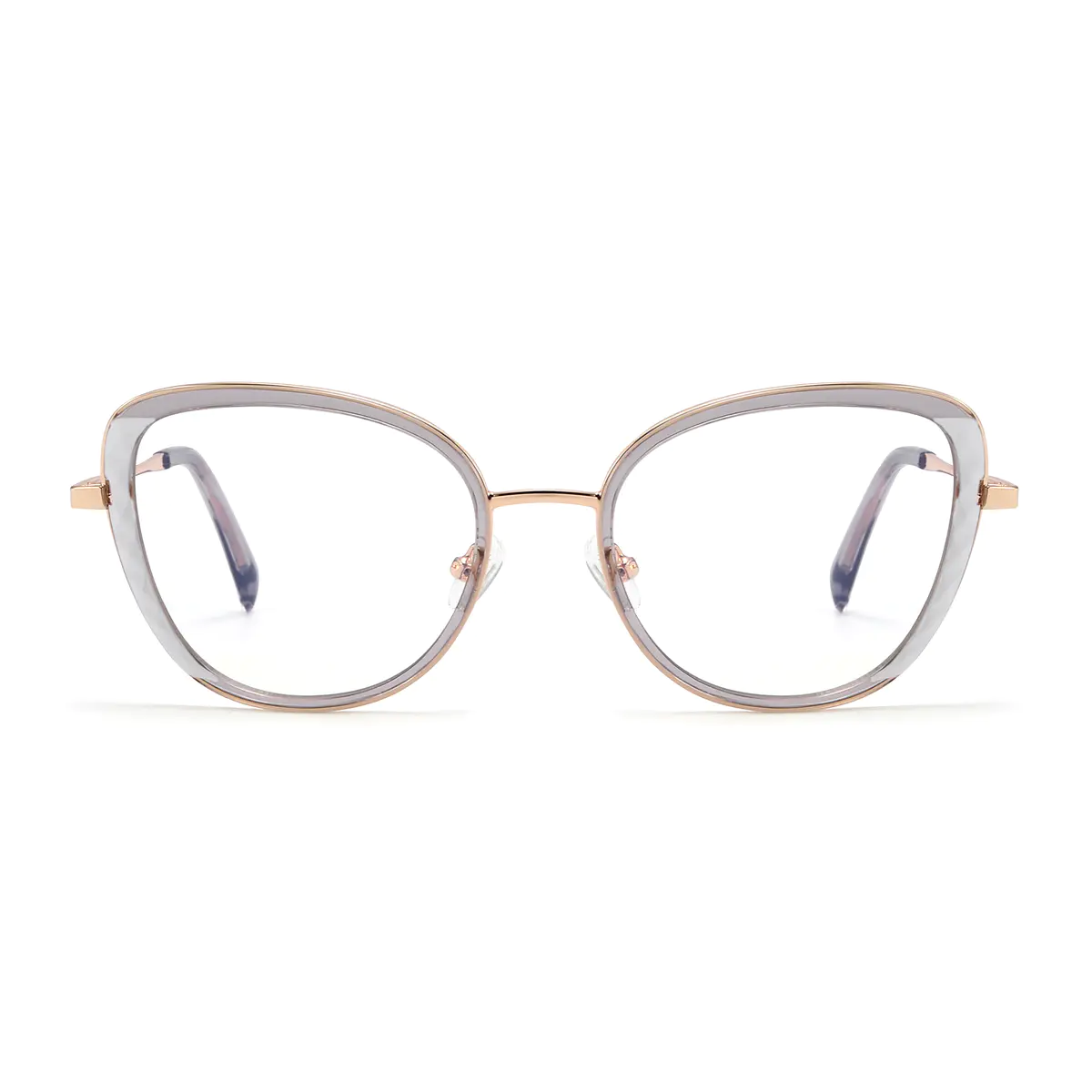 Cat-eye Transparent Gray Eyeglasses