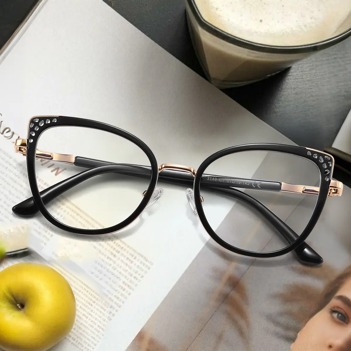 Cat-eye Black Eyeglasses