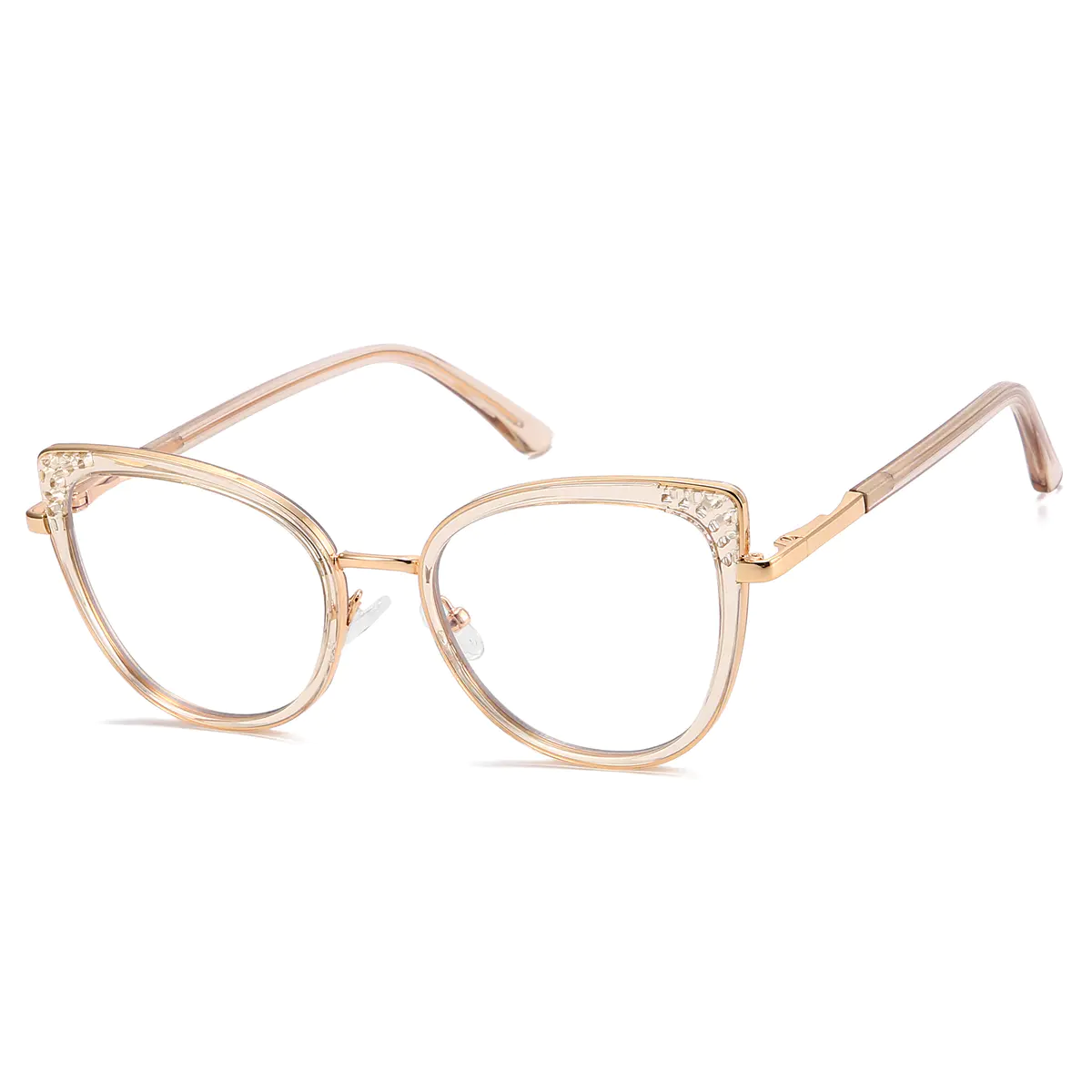 Cat-eye Light Brown Eyeglasses