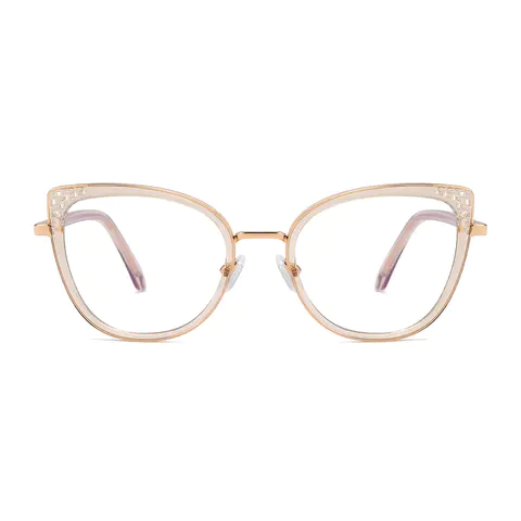 Cat-eye Light Brown Eyeglasses