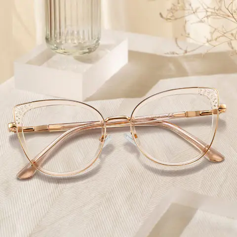 Cat-eye Light Brown Eyeglasses