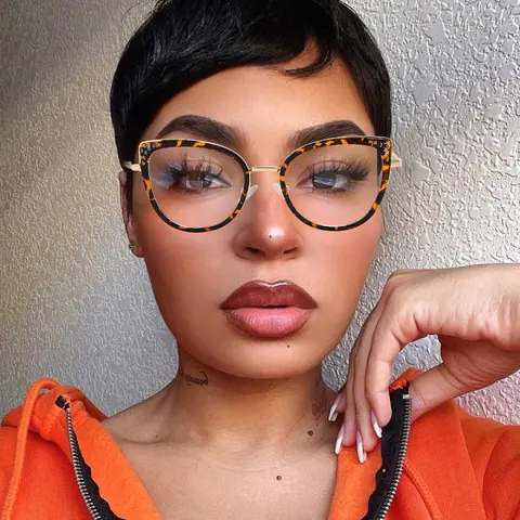Cat-eye Light Brown Eyeglasses
