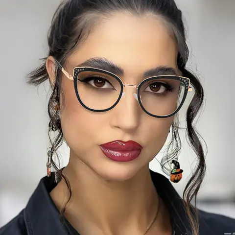 Cat-eye Light Brown Eyeglasses