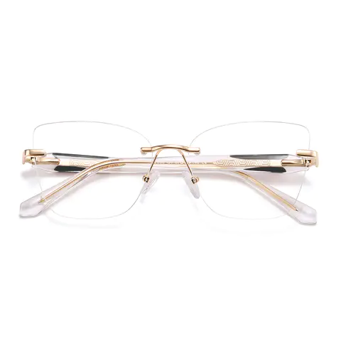 Square Black/White Eyeglasses
