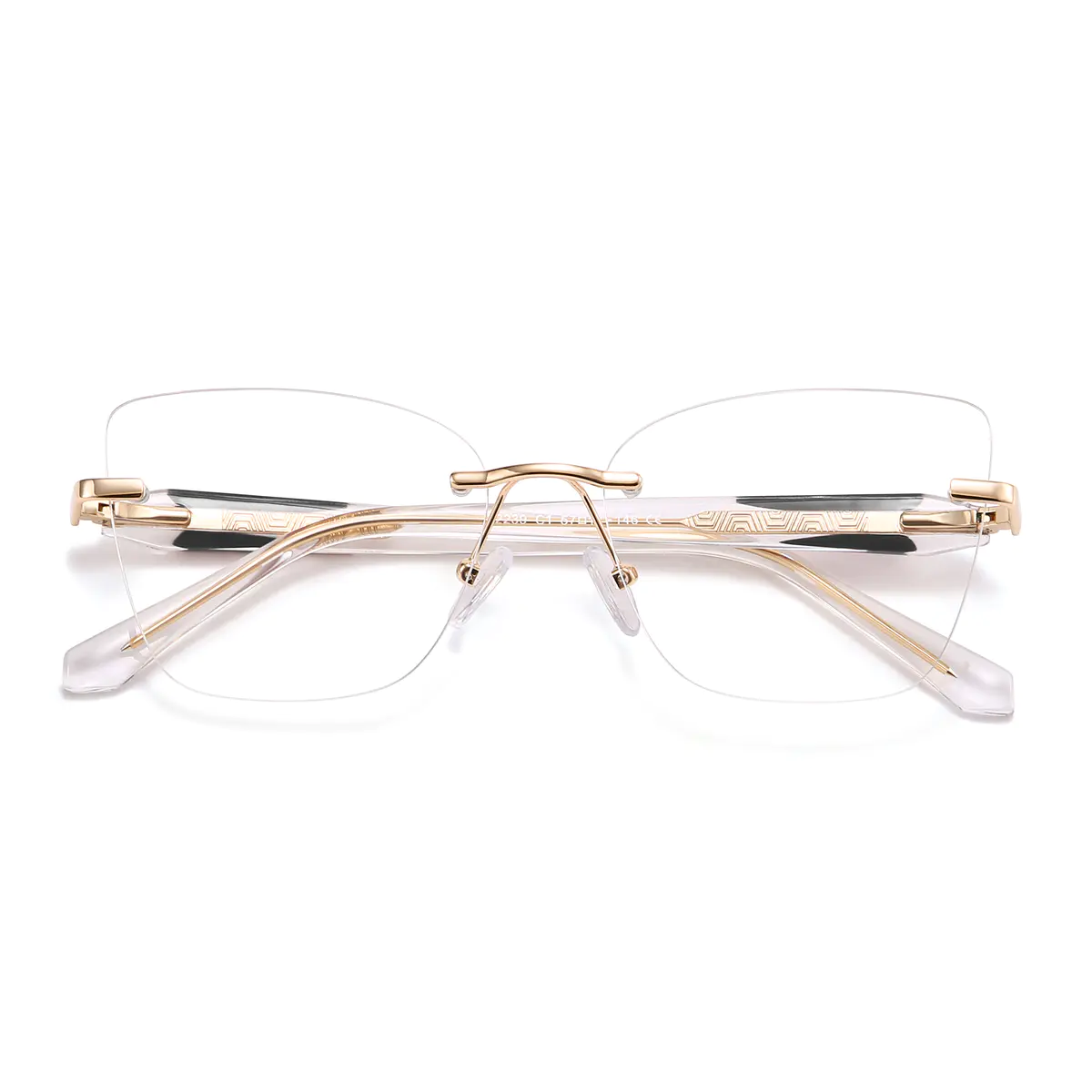 Square Black/White Eyeglasses