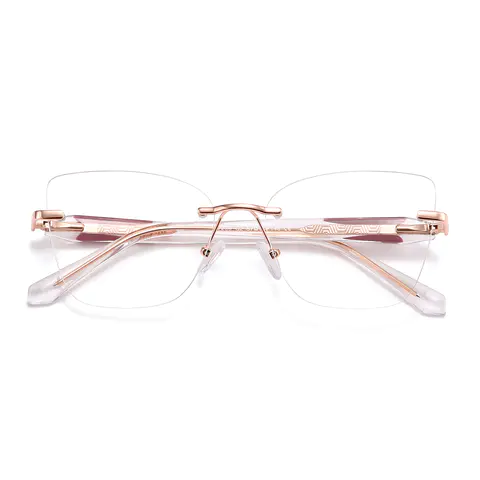 Square Rose Gold Eyeglasses