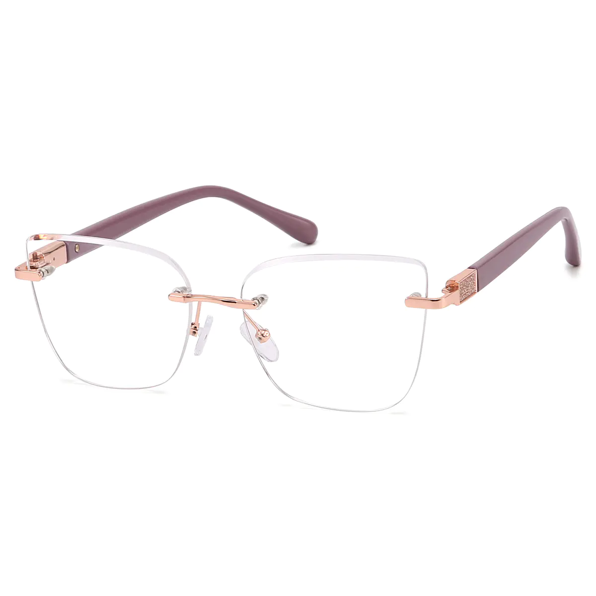 Square Pink Eyeglasses
