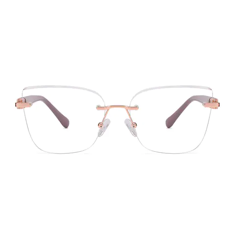 Square Pink Eyeglasses