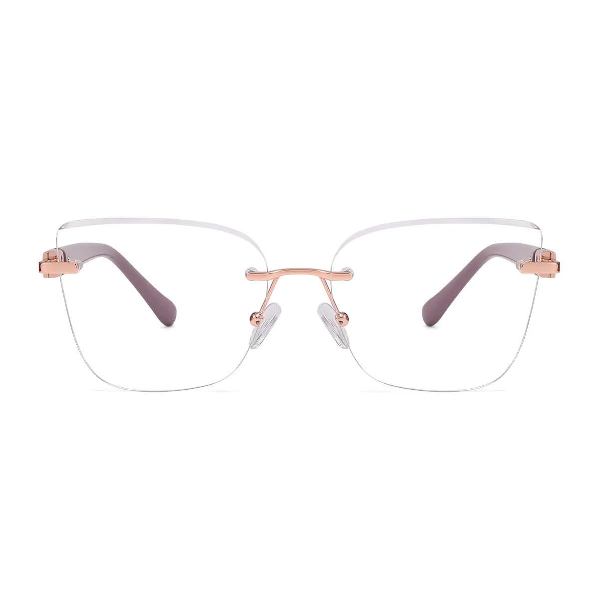 Square Pink Eyeglasses