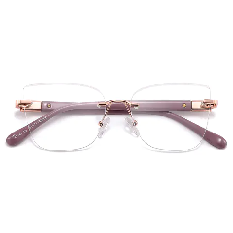 Square Pink Eyeglasses