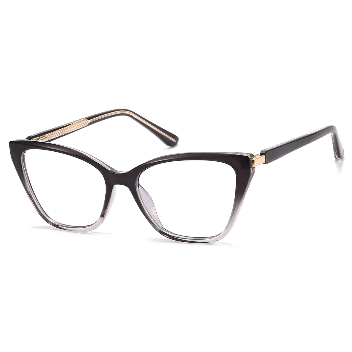 Cat-eye Black/White Eyeglasses