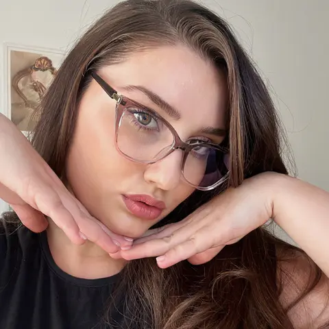 Cat-eye Gradient Gray Eyeglasses