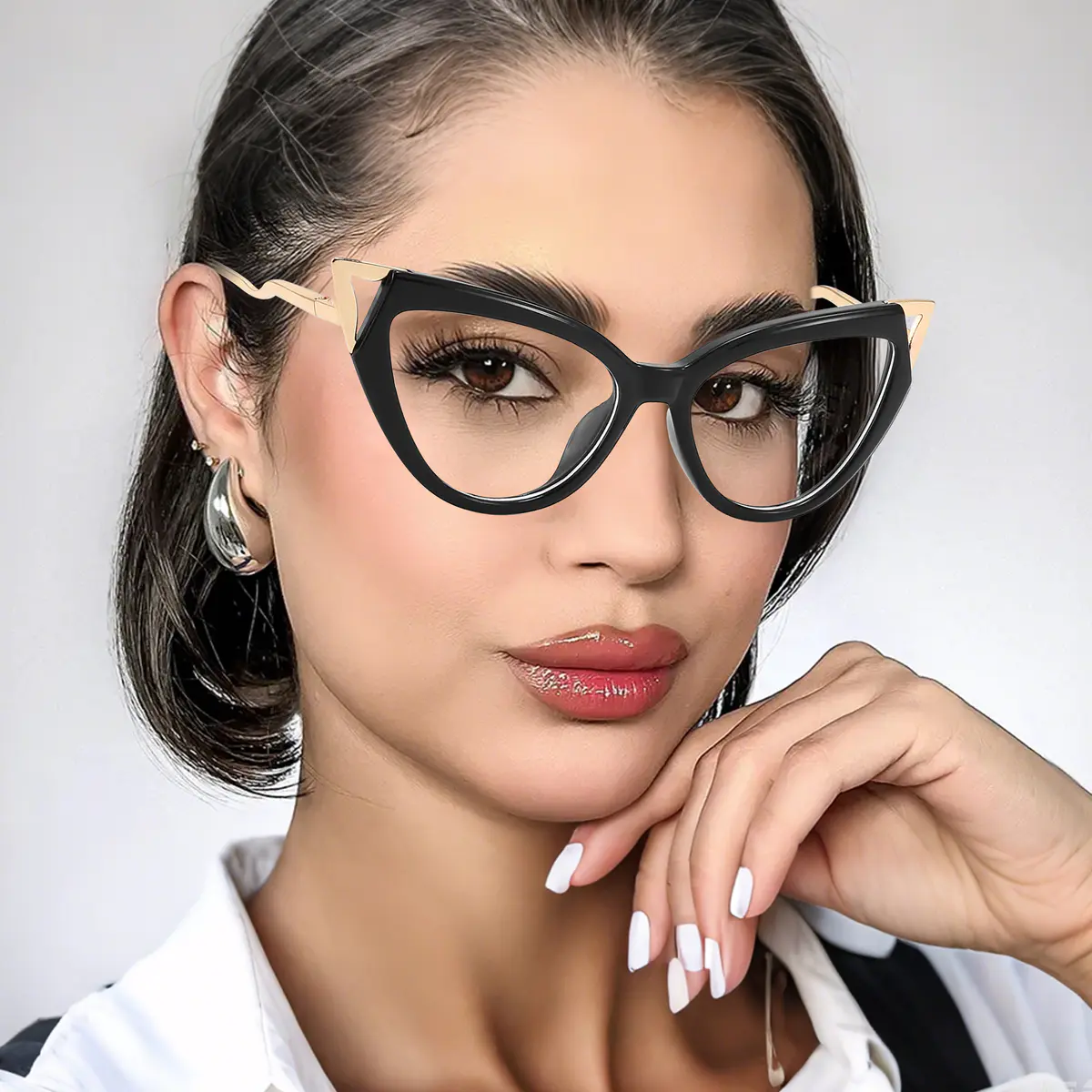 Cat-eye Black Eyeglasses