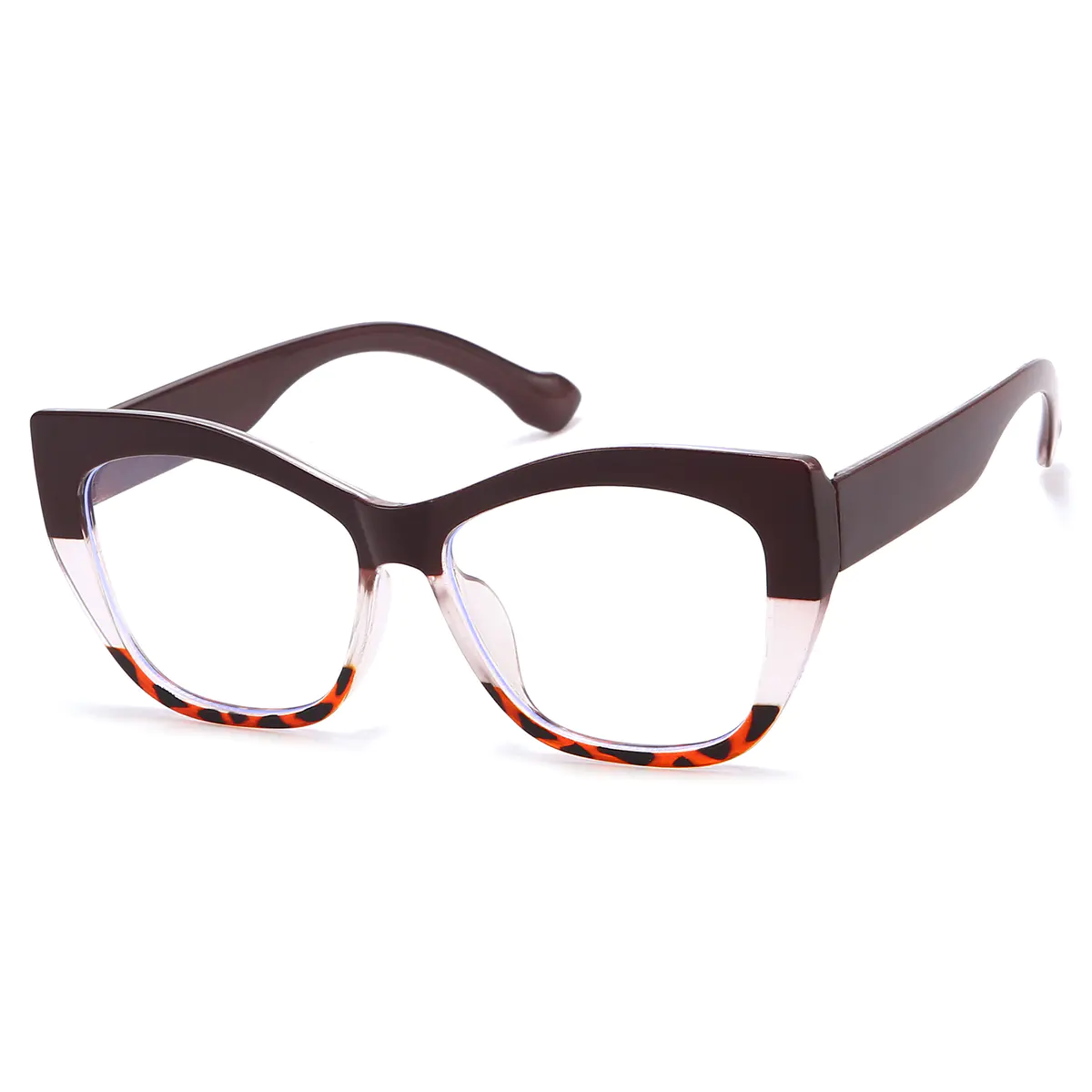Cat-eye Brown Eyeglasses