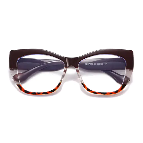 Cat-eye Brown Eyeglasses