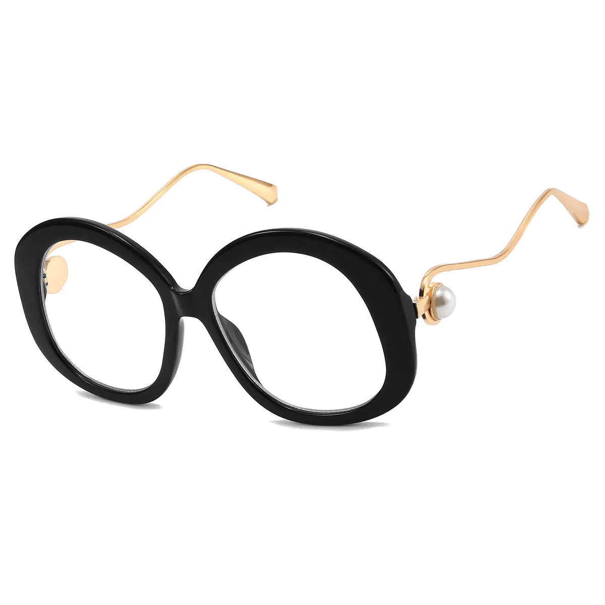 Oval Black Eyeglasses