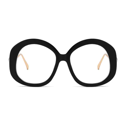 Oval Black Eyeglasses