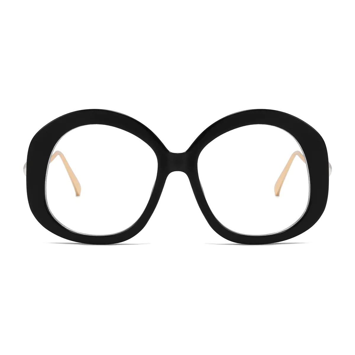 Oval Black Eyeglasses