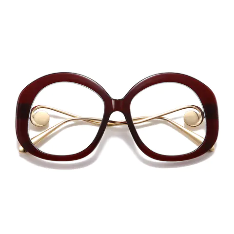 Oval Wine Eyeglasses