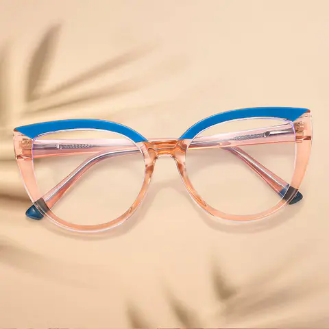 Cat-eye Blue/Pink Eyeglasses