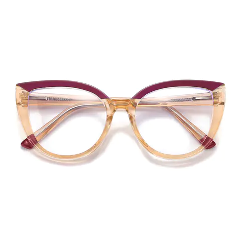 Cat-eye Red/Pink Eyeglasses